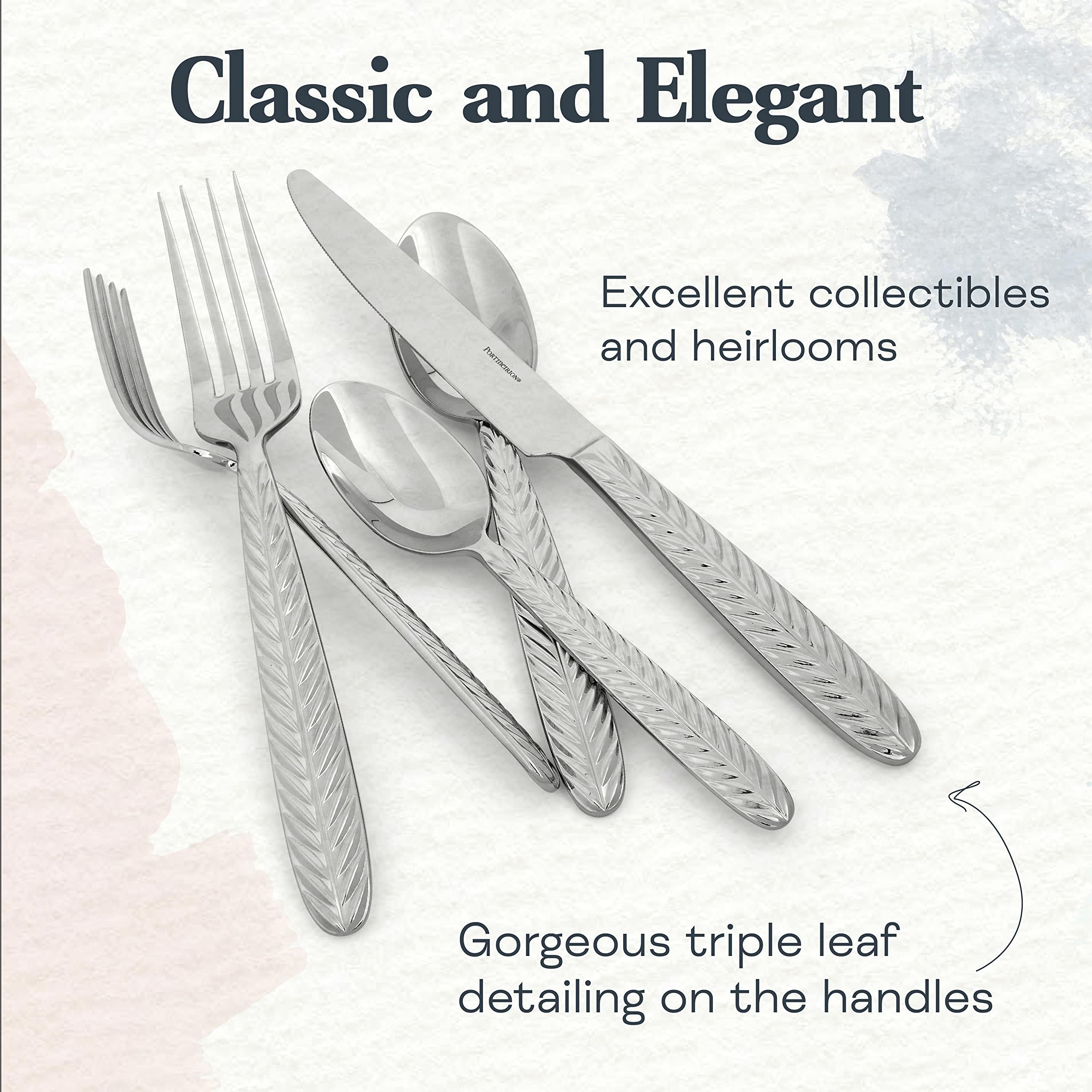 Portmeirion Botanic Garden Flatware Set - Silver, Set of 20 — Amazon image 3