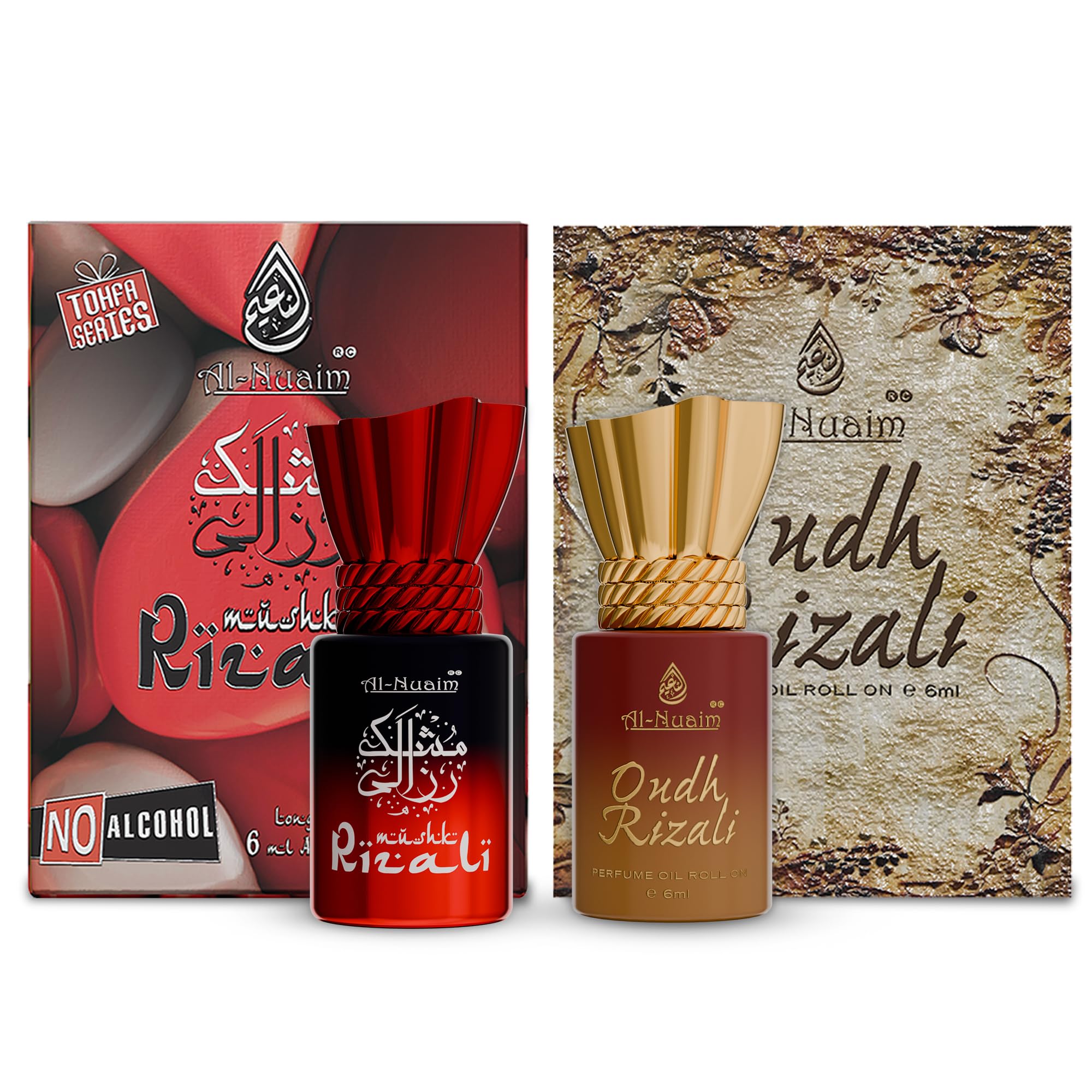 Al-Nuaim Mushk Rizali & Oudh Rizali Attar - Pack of 2 (6ml Each) | Alcohol Free | Attar Roll On | Luxury Scent-picture-25