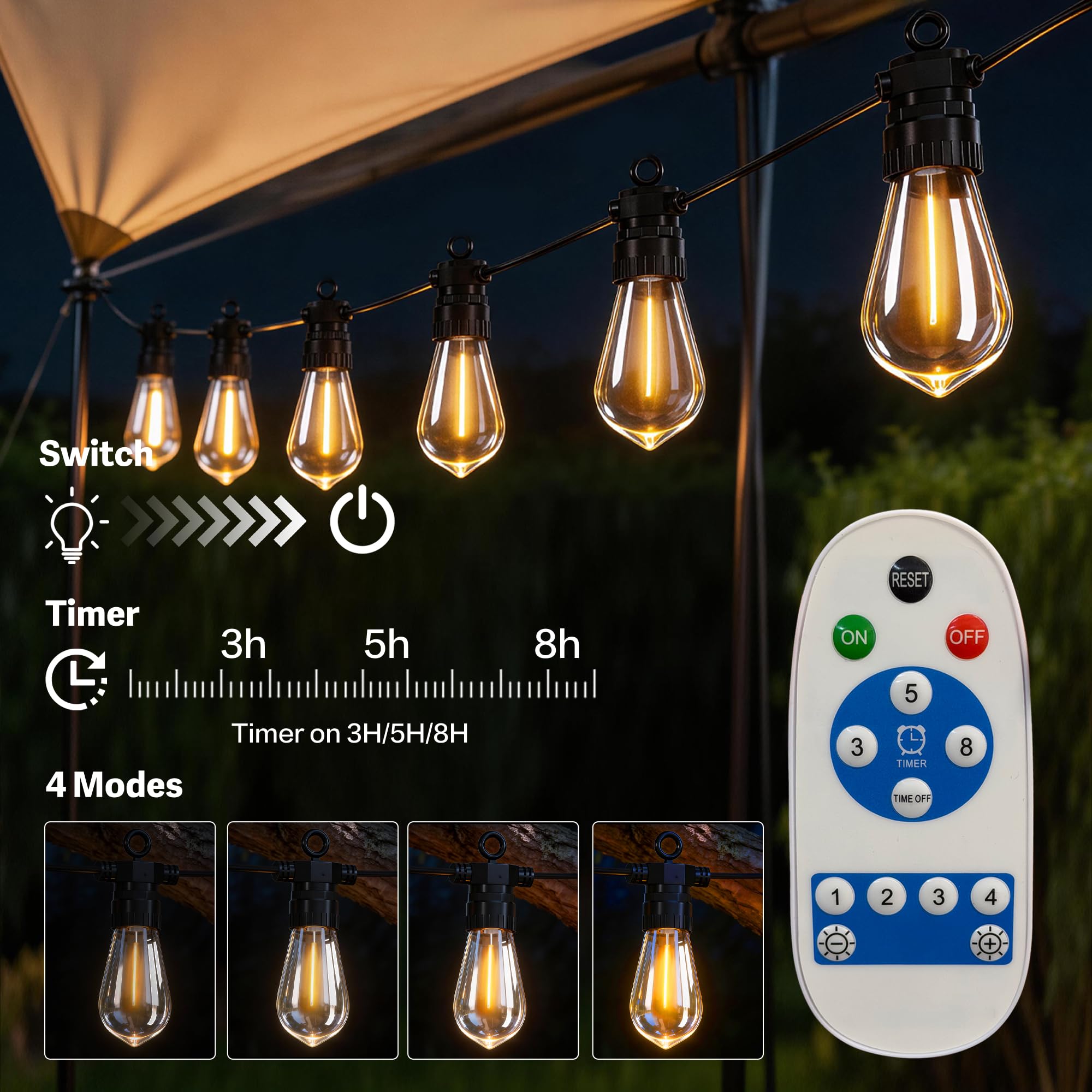 LED-Lichterkette für den Außenbereich, XSDLD-90 cm