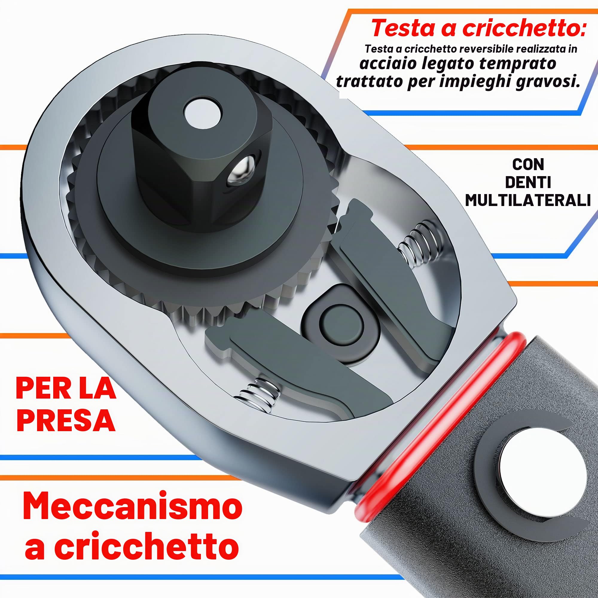 Chiave Dinamometrica 3/4", 50-500 Nm Chiavi Dinamometriche, ± 5% Precisione Chiave Strumento Compatibile con Camion, Moto, Chiave Dinamometrica auto Strumento
