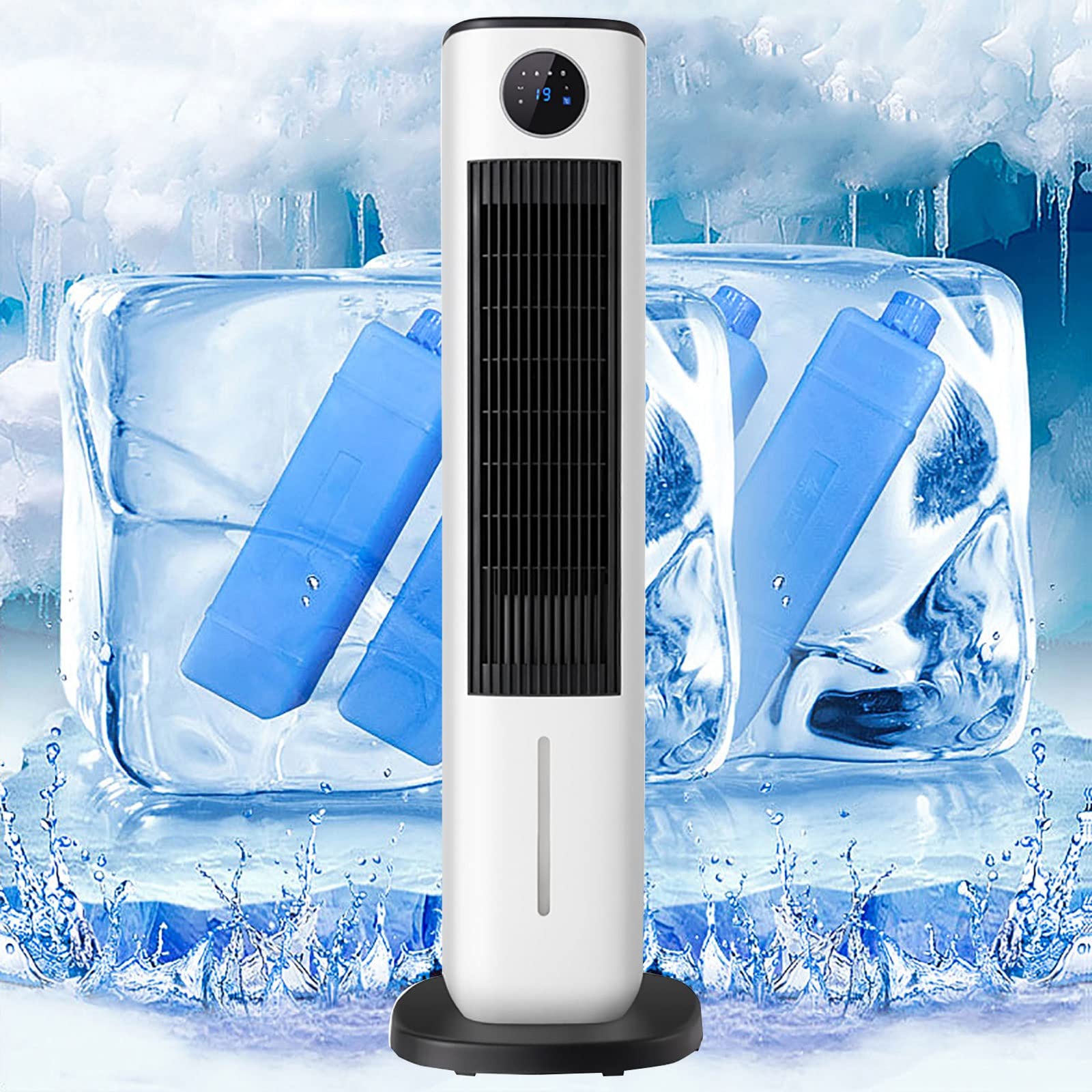 asdchZen 3 In 1 Commercial Evaporative Air Cooler, Swamp Cooler Fan With 3 Speeds, 120°Oscillation, Large Water Tank, Powerful Motor For Efficient Cooling,Green-82x40x32cm/32x16x13in