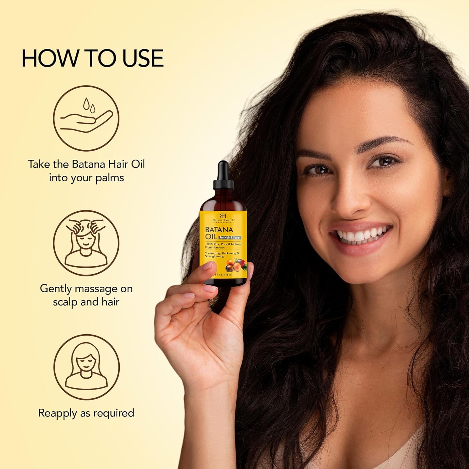 Botanic Hearth Hair Oil for Hair Growth & Home Hair Perm Kit | Strengthening Dry, Frizzy, Damaged Hair & Scalp Treatment | Batana Oil – 4 Fl Oz (2pack)