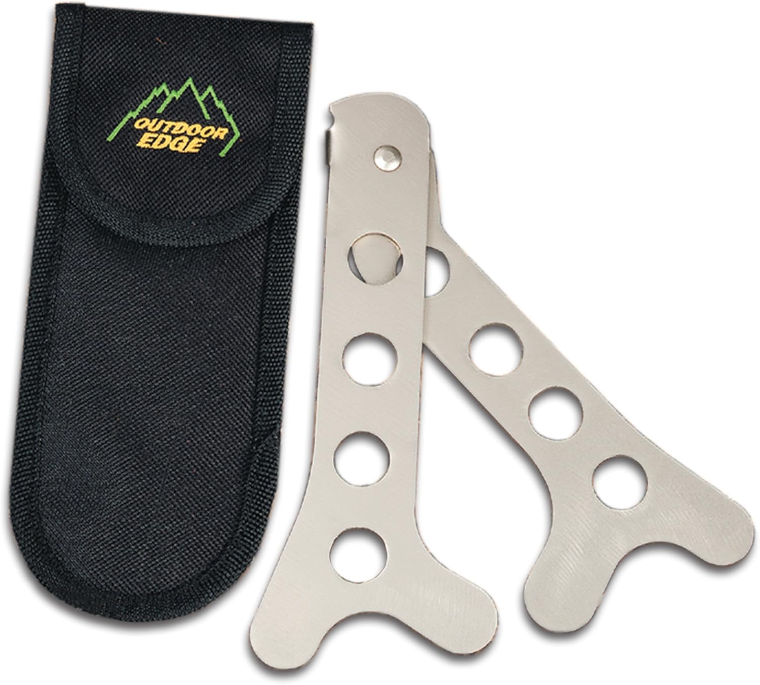 Outdoor Edge Steel Stick - Pivoting 100% Stainless Steel Ribcage Spreader for Easier Field Dressing and Faster Cooling of Fresh Game Meat with Nylon Sheath : Rib Spreader : Sports & Outdoors