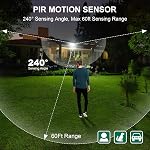 240-Degree Replacement Motion Sensor, Adjustable LUX(5-300) & Time & Detection Sensitivity Up to 60 Feet Range, 3 Working Modes Outdoor Motion Detector for Security Floodlight, Black