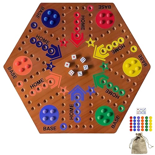 Wooden Board Game, Board Game Original Marble Game Double Sided