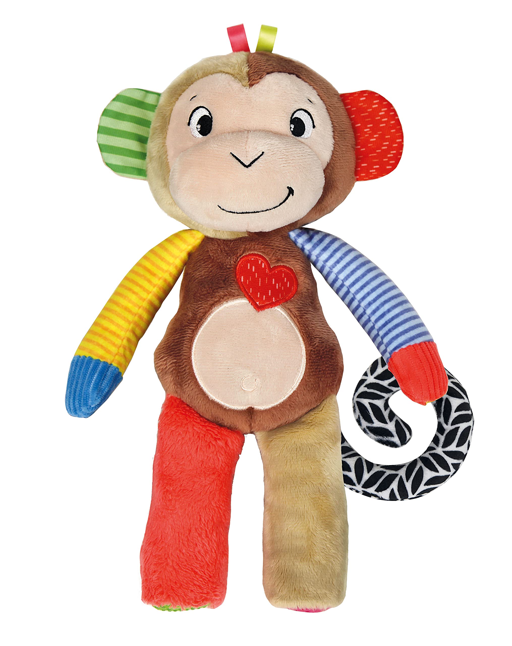 Clementoni Baby Scimmietta Canta Gioca e Impara, Peluche Interattivo Parlante in Italiano per Bambini di 3+ Mesi, Stimola Lo Sviluppo Sensoriale e Cognitivo, 100% Lavabile, Lingua Italiana, 17673