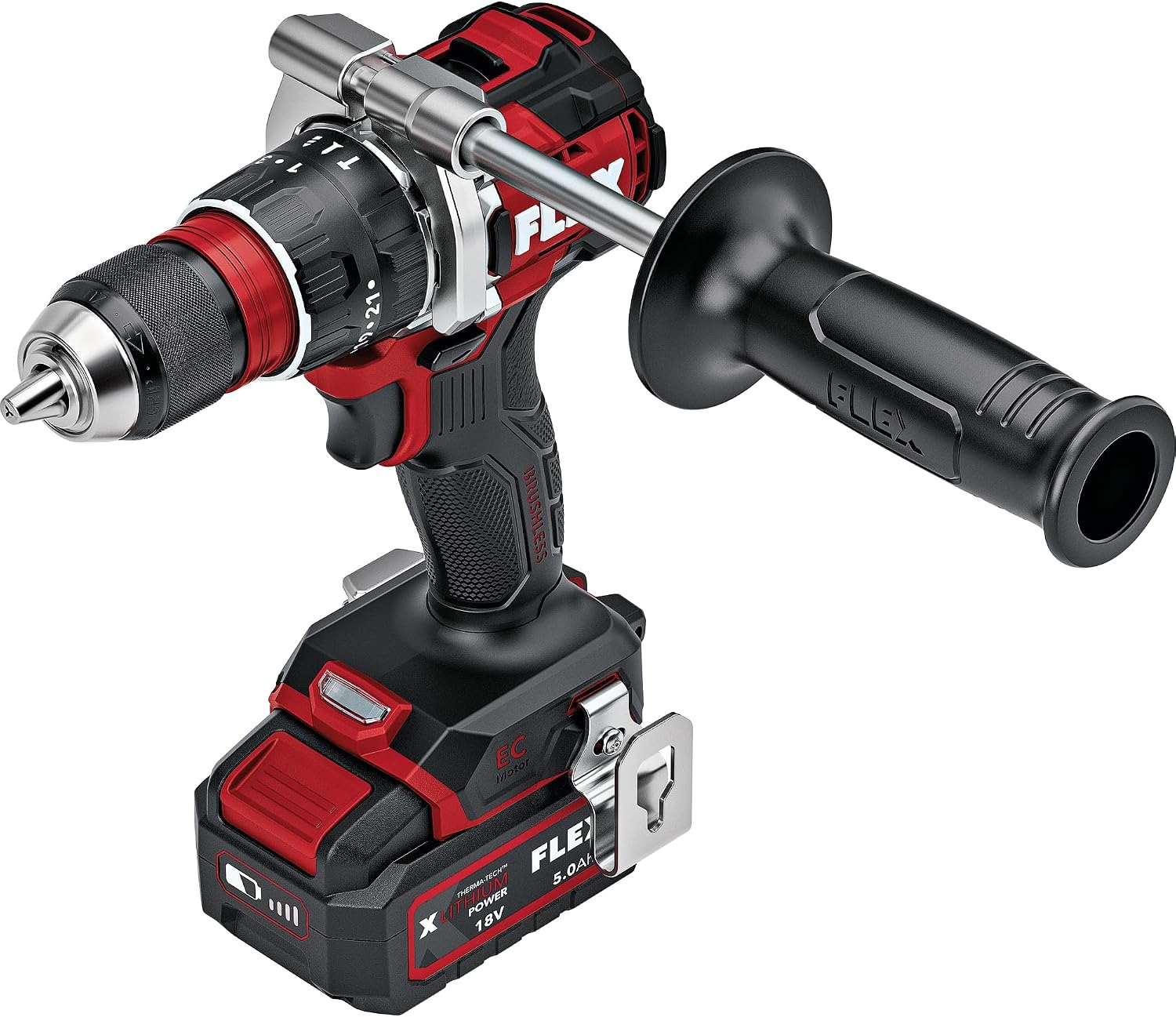 Flex Compact 2-speed cordless impact drill 18 V PD 2G 18-EC MD DC C (with electronic management system, brushless motor) 534903