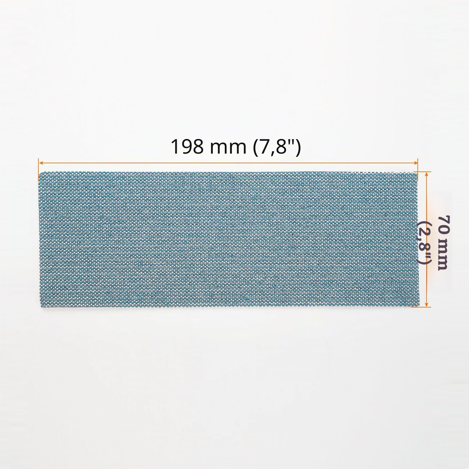 QUARKZMAN 5pcs Feuilles de ponçage 120 grains 2,8" x 7,8" Abrasif céramique Papier de verre humide et sec sans poussière Tampons abrasifs à crochet et boucle
