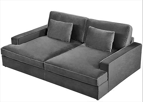 Miniatura 4 de US Pride Furniture Elegante sofá cama de terciopelo con diseño lujoso, elegante punto focal para espacios elegantes y descanso acogedor con 2