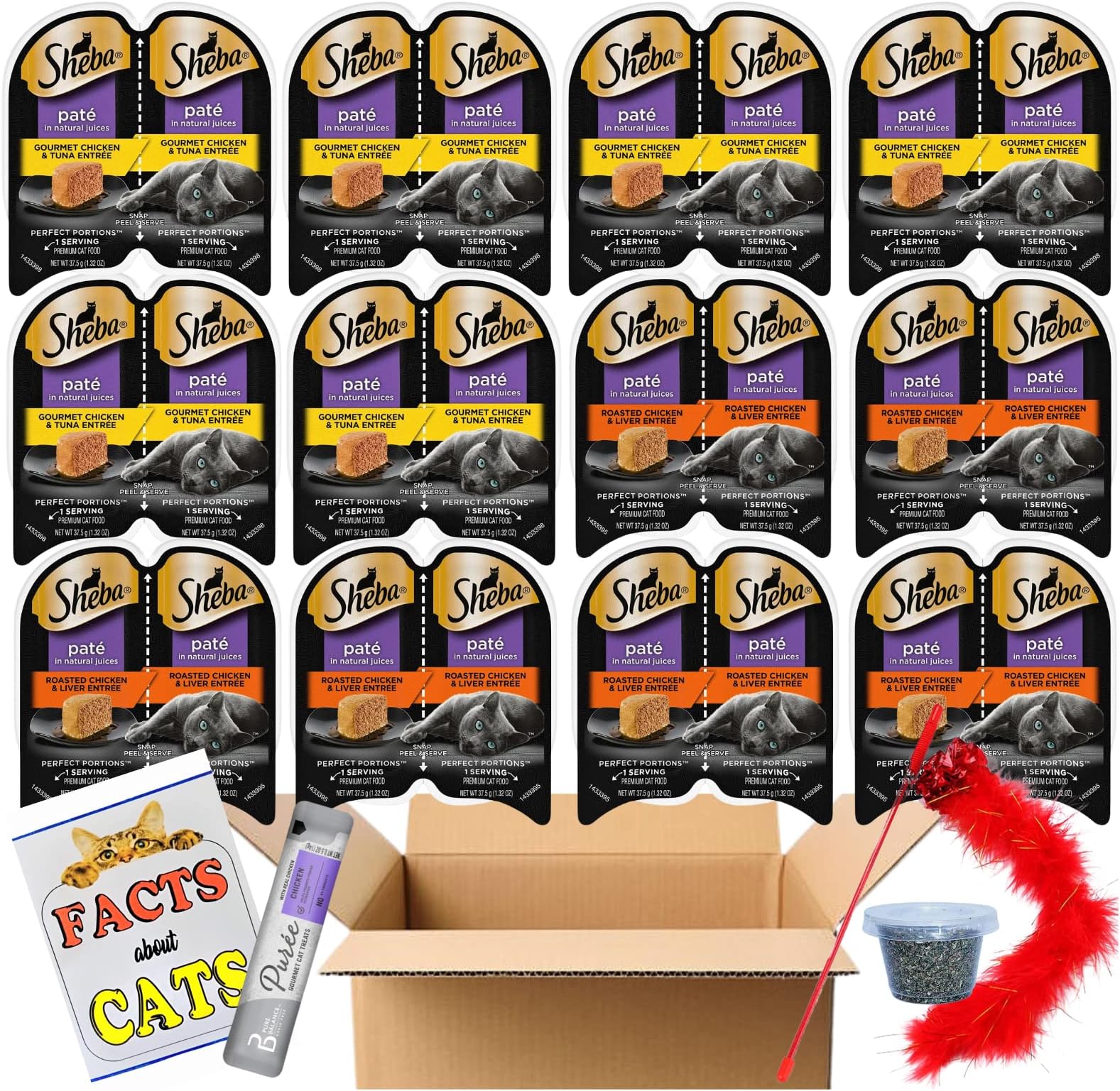 Sheba Perfect PORTIONS Pate Wet CAT Food Roasted Chicken