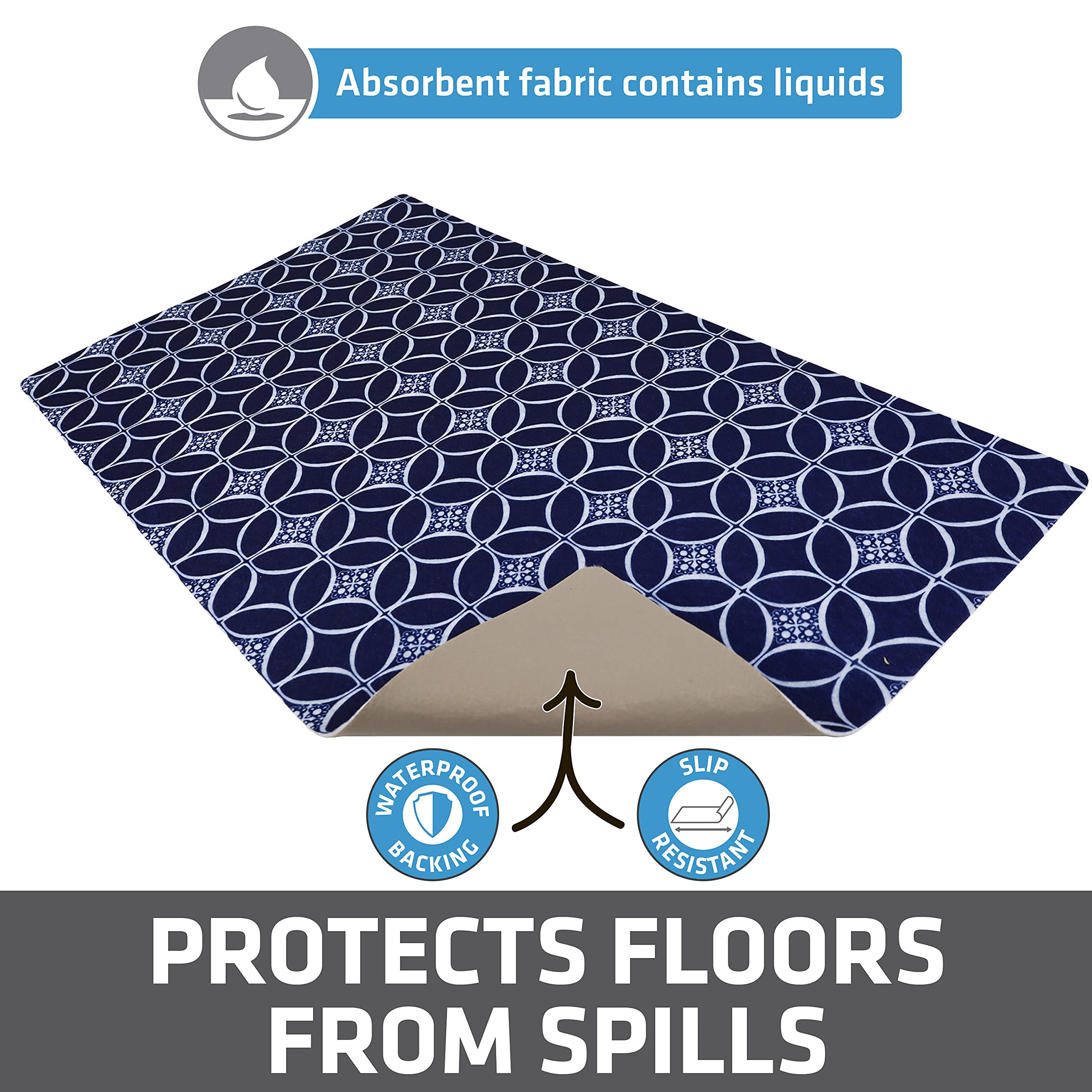 SUPERDESIGN Hondenvoer Mat Kom Mat voor Vloeren Waterdichte Siliconen SUPERDESIGN Hondenvoer Mat Kom Mat voor Vloeren Waterdichte Siliconen