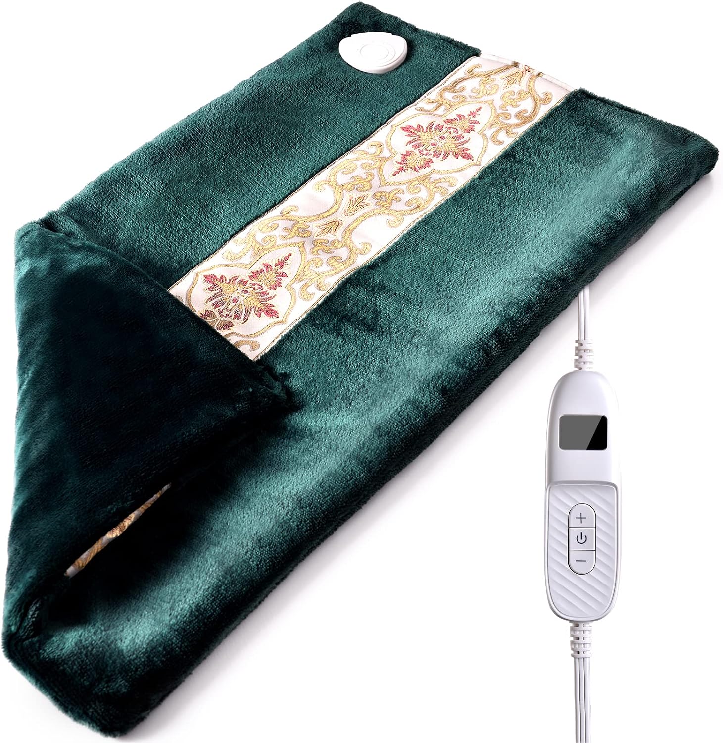 ABYON Electric Heating Pad for Back Pain,Cramps, Arthritis Relief, Machine-Washable, Luxury Soft Flannel 12” x 24” Cover for Neck, Shoulders and Body,2-Hour Auto Shut-Off,Gifts for Man Women