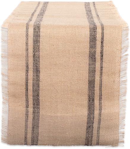 Camino de mesa DII CAMZ10549 14 x 72 diseño de rayas color azul y rojo