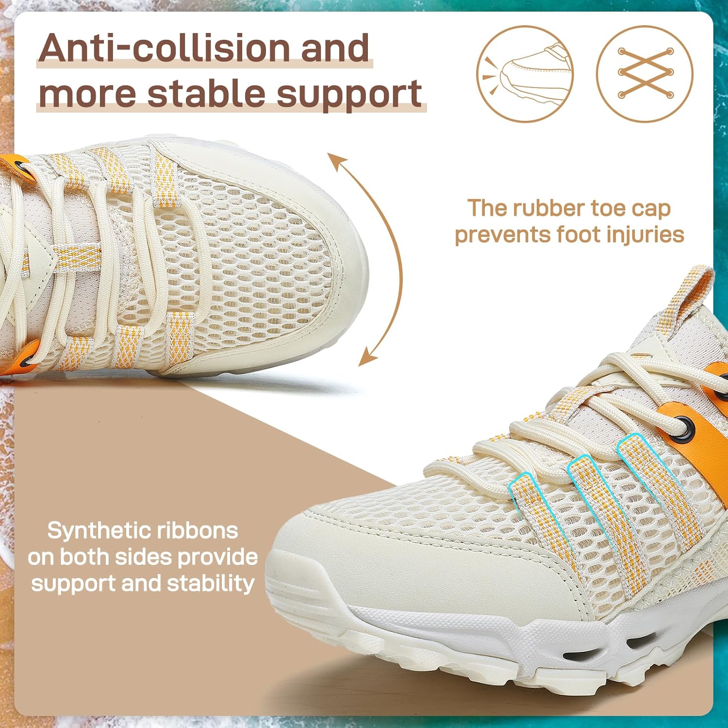ziitop Womens Hiking Water Shoes for Women Quick Dry Outdoor Sport Sneakers Non Slip Lightweight Breathable Summer Trekking and Walking Climbing Shoe