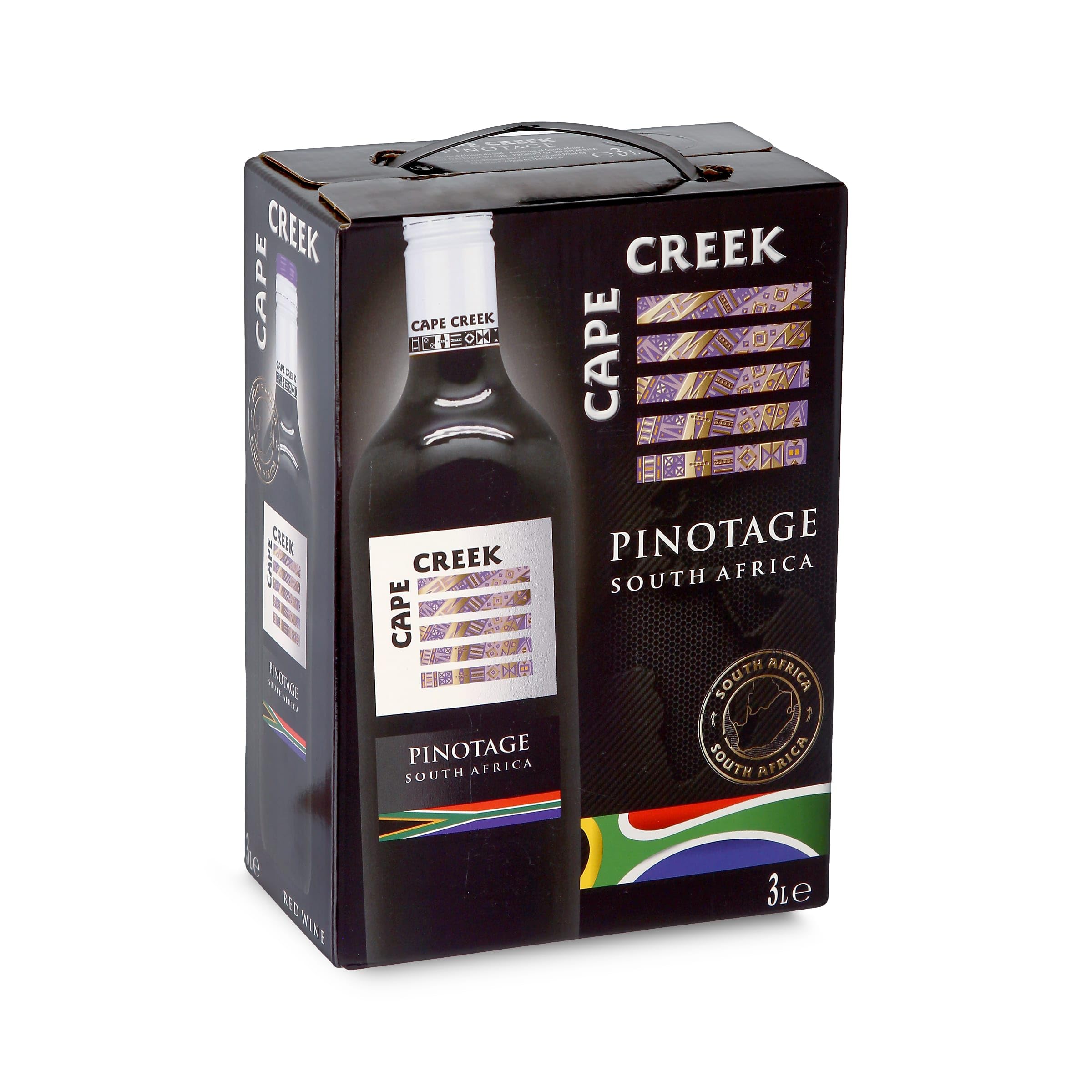 Pinotage - Cape Creek - Bag-in-Box 3L - Rotwein trocken aus Südafrika (1x3l)