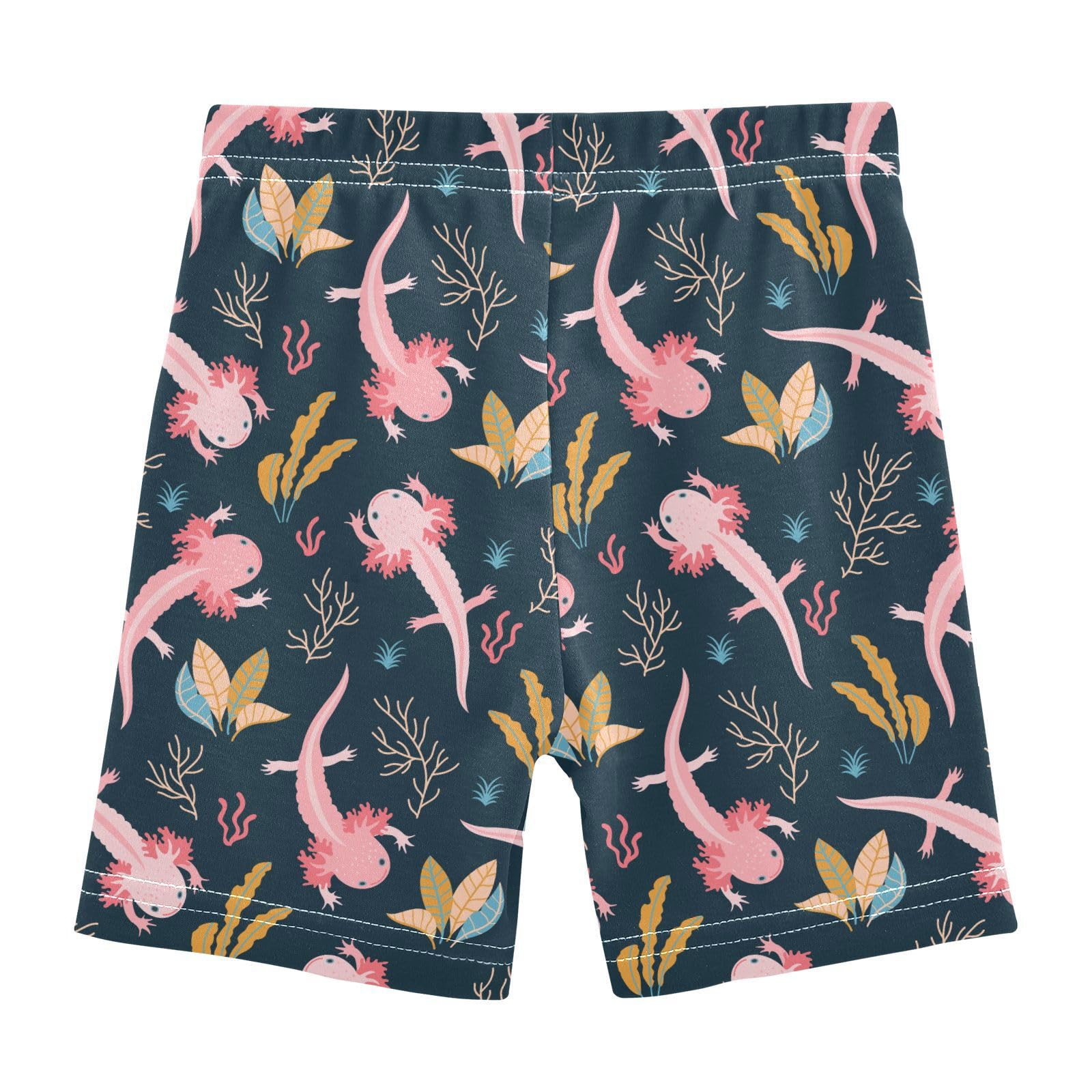 JHKKU Girls Axolotl Shorts Cotton Cartwheel Bike Kids Biker Under Dress Dance Short Girl Clothes 4T