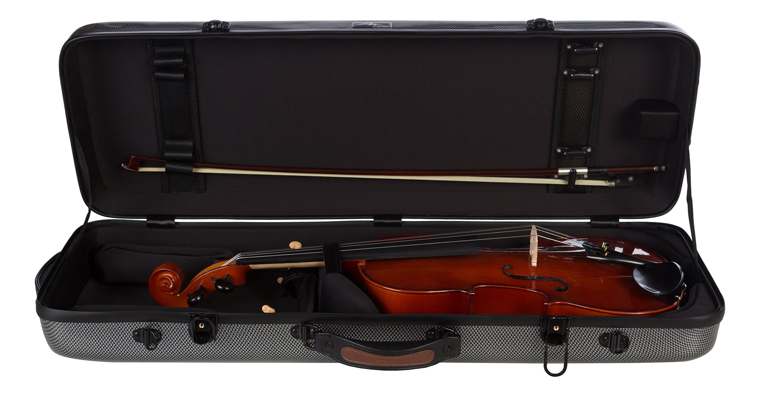 Custodia per Viola Fiberglass 38-43 Oblong carbone M-case + borsa musicale