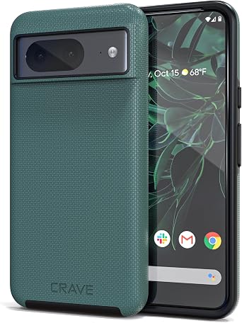 Crave for Google Pixel 8 Case, Shockproof Protection Dual Layer Case for Google Pixel 8 6.2 inch - Forest Green