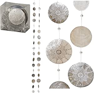 Boltze Capiz-Girlande Weiß/Silber 2S Material