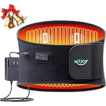 ALLJOY 67" Heating Pad for Back Pain Relief FSA Eligible HSA, Plug-in Lower Back Massager with 3 Heat 5 Vibration Back Lumbar Support Wearable Heating Pad for Cramps, Christmas Gifts for Women Men
