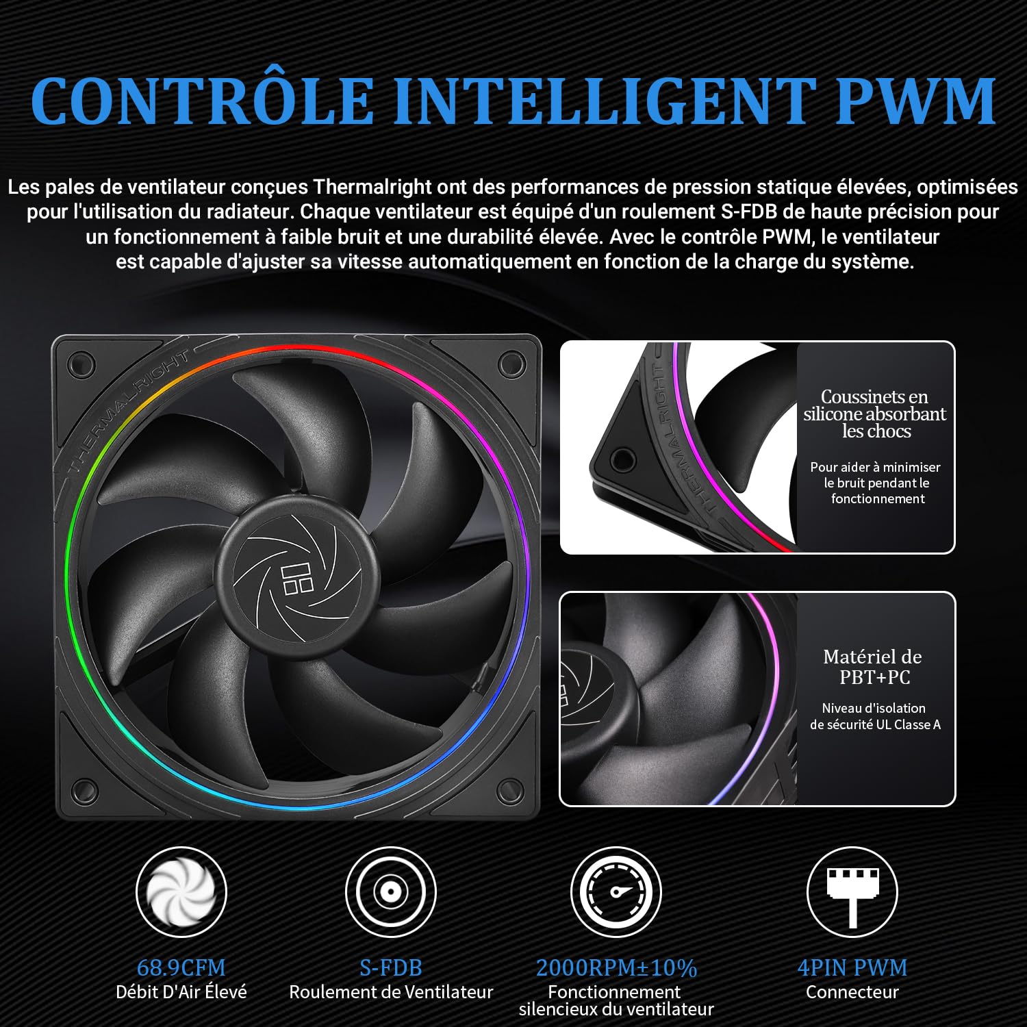 Thermalright Aqua Elite 240 V5 ARGB Nero, Dissipatore di Liquido per CPU da 240 mm, 2x Ventola TL-S12 PWM, per AM4/AM5, Intel LGA115X/1200/1700/1851, Dissipatore AIO per CPU