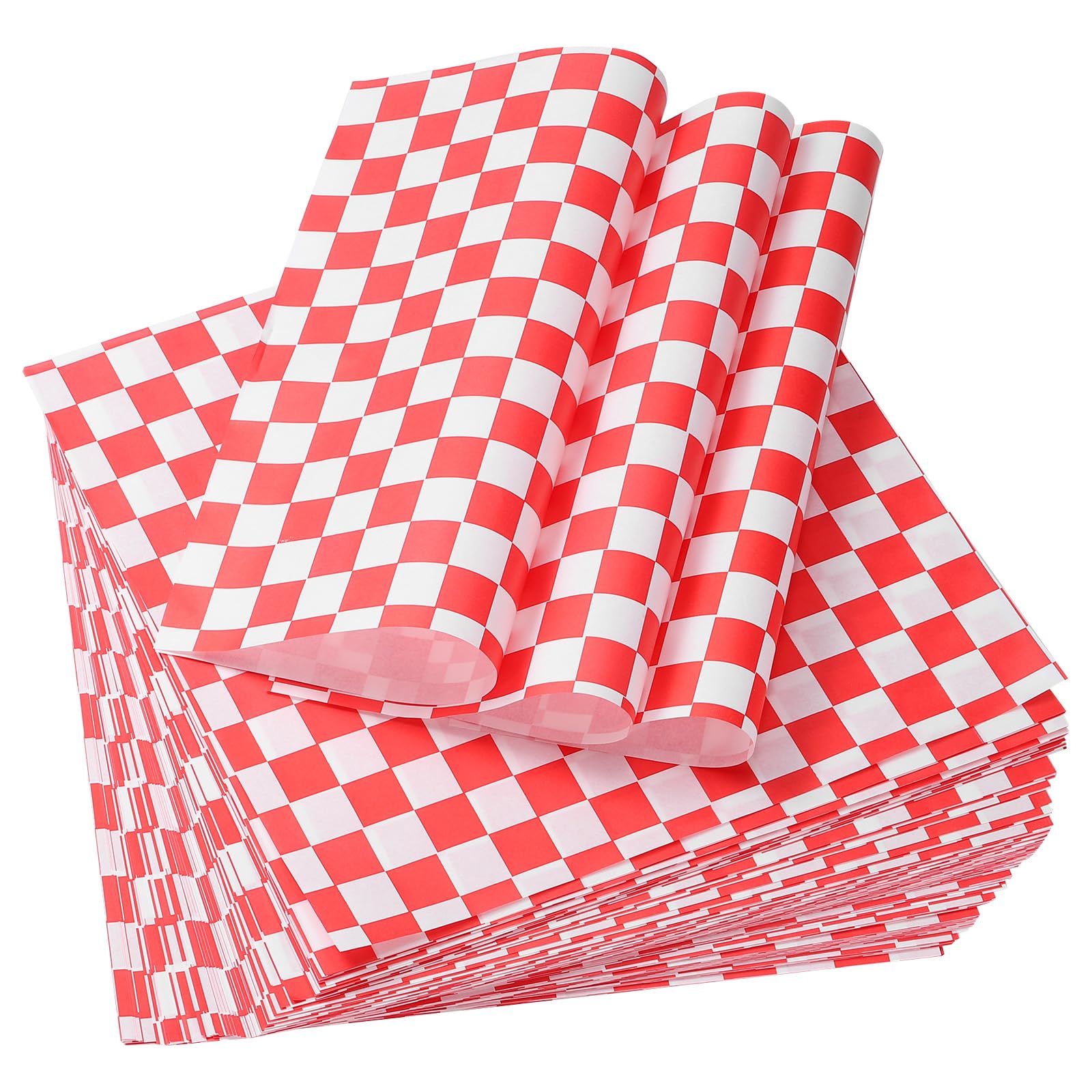 Papel para hornear sándwich y forros de cesta de alimentos, hojas de papel de regalo a cuadros