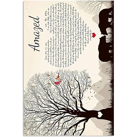Amazon Com Amazed Song Lyrics Portrait Poster Print Mattata Decor 24 X 36 Kitchen Dining