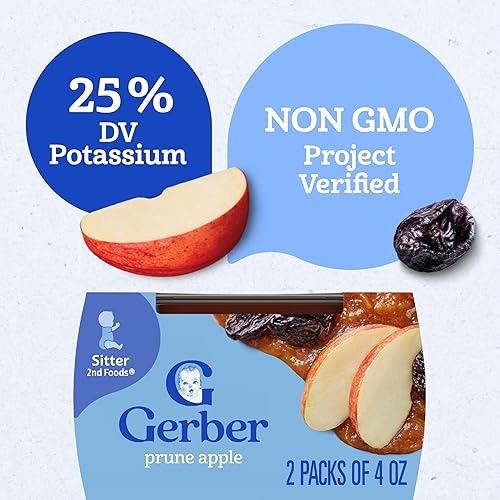 Vista 163 de Gerber 2nd Foods - Alimento para bebés, mezcla de puré de piña y pera, natural y sin OMG, tarros de 4 onzas, 2 paquetes con 8 unidades (16 unidades).