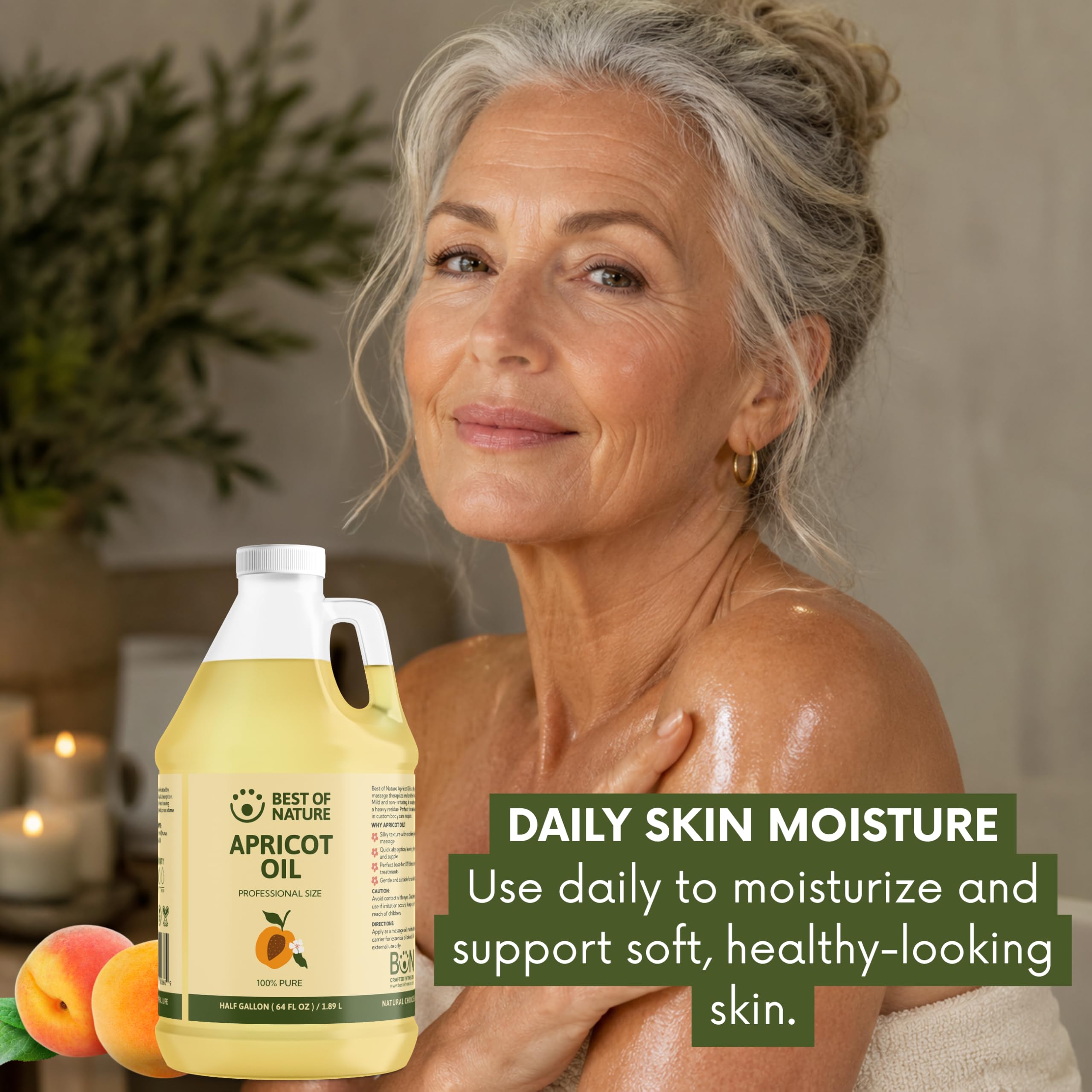 Best of Nature 100% Pure Apricot Oil for Skin, Hair & Essential Oils