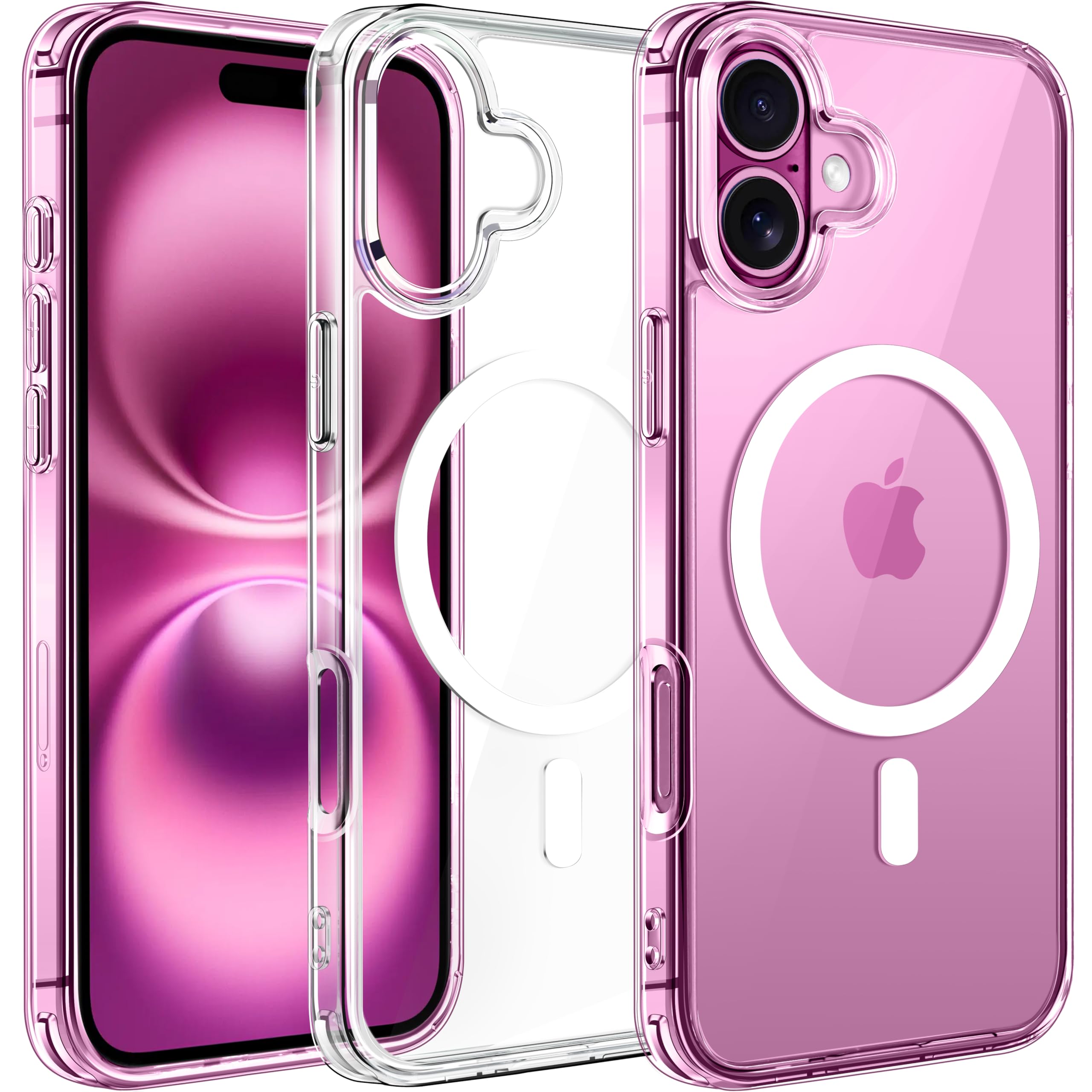 iVoler Chiaro Cover Magnetica per iPhone 16 Plus, Compatibile con MagSafe, [Anti Ingiallimento] [Antiurto di Grado Militare] Custodia Trasparente Sottile AntiGraffio Rigida PC Case