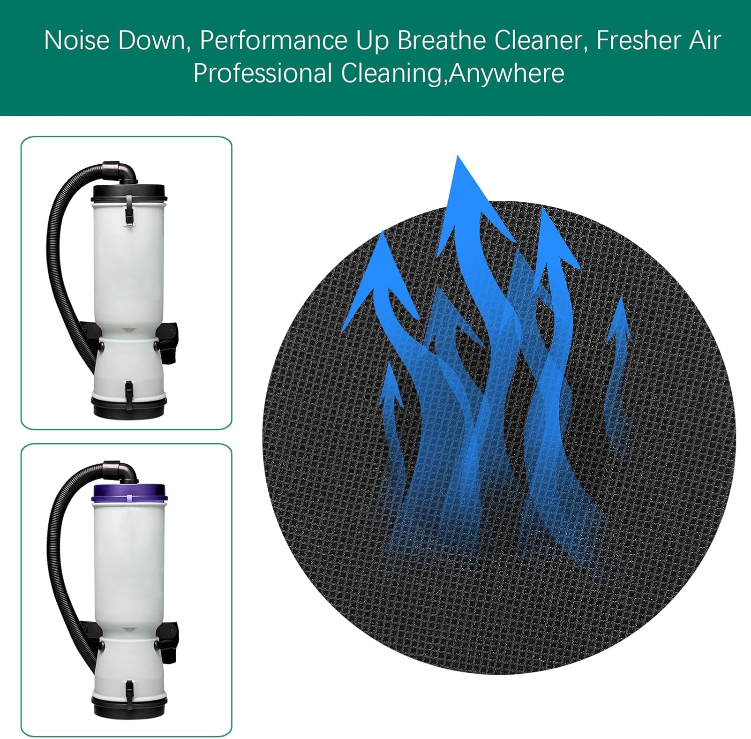 Sound Muffler Filter 100597 for ProTeam Backpack Vacuums Compatible with Super CoachVac HEPA,Super CoachVac,CoachVac and MegaVac,Replacement for ProTeam 10 Quart Vacuum Parts and Bottom Filter