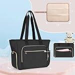 Luxja Wearable Breast Pump Bag, Black | Pumping Bag Compatible with Momcozy, Willow, Elvie Breast Pump, with a Breastmilk Cooler Bag, Small Case and Waterproof Mat