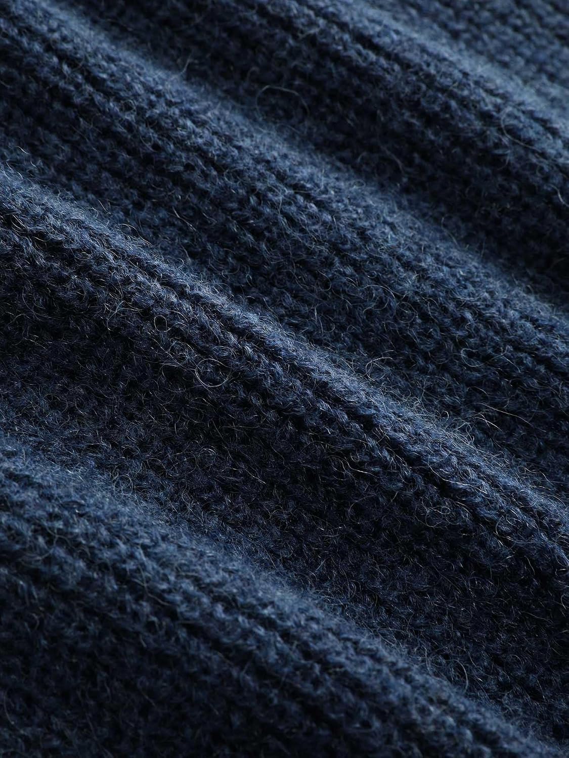 CIDER Wool-Blend Knit Round Neckline Button Cardigan