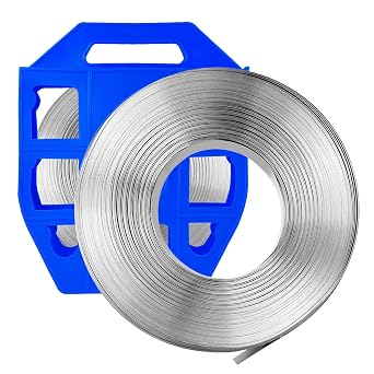 VerRich S304 Stainless Banding Strap,Steel Strapping Coil 100 Feet * 3/4" Wide * 0.02" Thick Suitable for High Tensile Packing