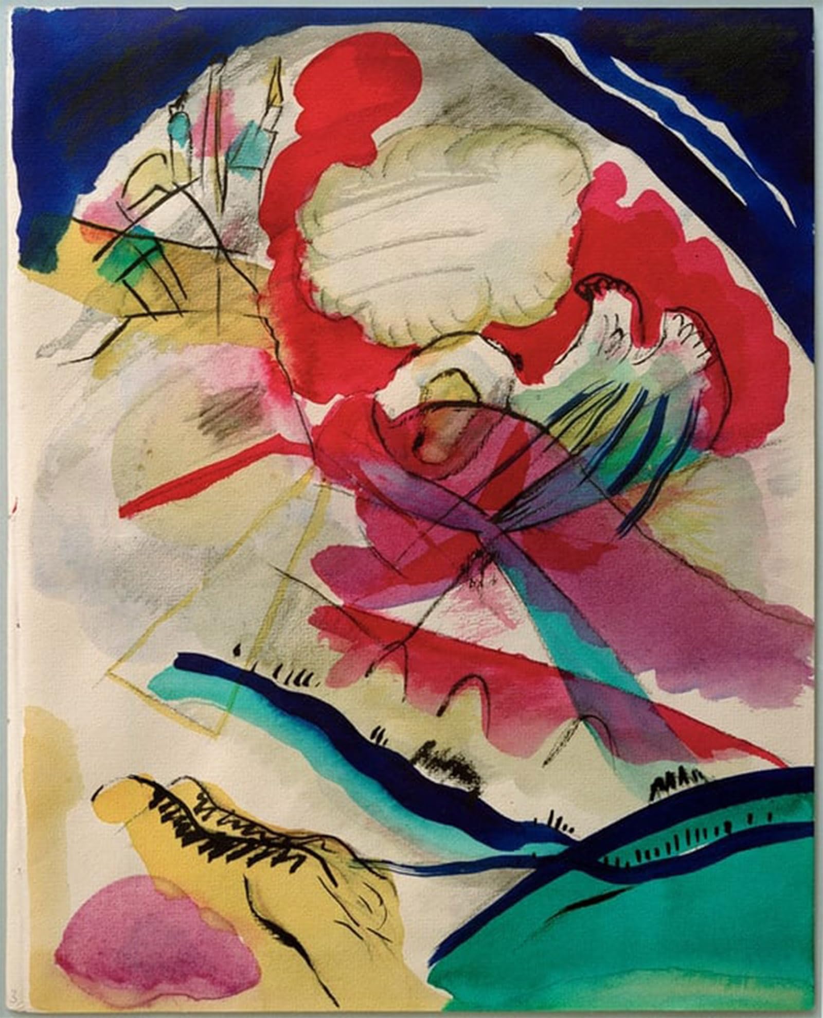 ARTXLXXBN Famous Painting Art Wall Decor Abstract Art Picture Design to image with white lines by Wassily Kandinsky Animal Pictures for Home Decor 60x90cm