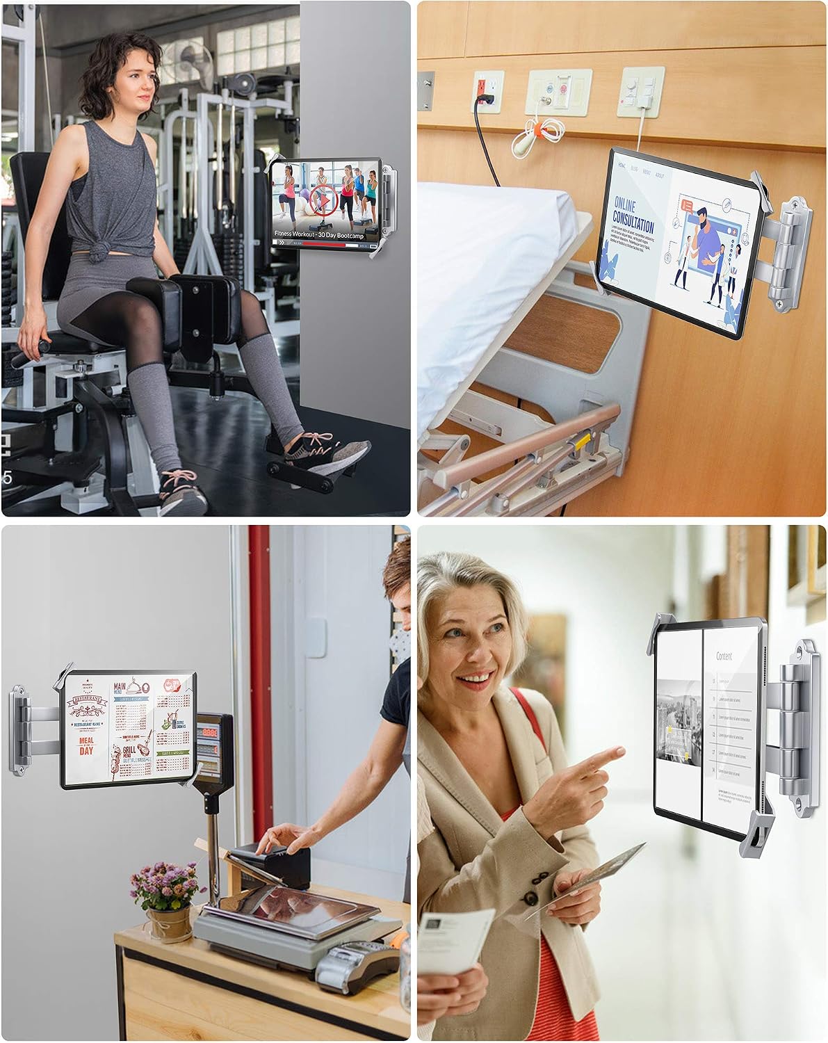 AboveTEK TH-518B Anti Theft Locking Tablet Stand Holder Bundle with TH-258S Tablet Wall Mount - Fits 7 to 11 Inch Tablets Including iPad, Galaxy Tab, Slate, Fire and More image 5