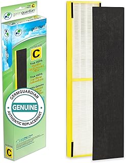 Germ Guardian FLT5000 True HEPA Genuine Air Purifier Replacement Filter C for GermGuardian AC5000E, AC5250PT, AC5300B, AC5350B, CDAP5500, and More