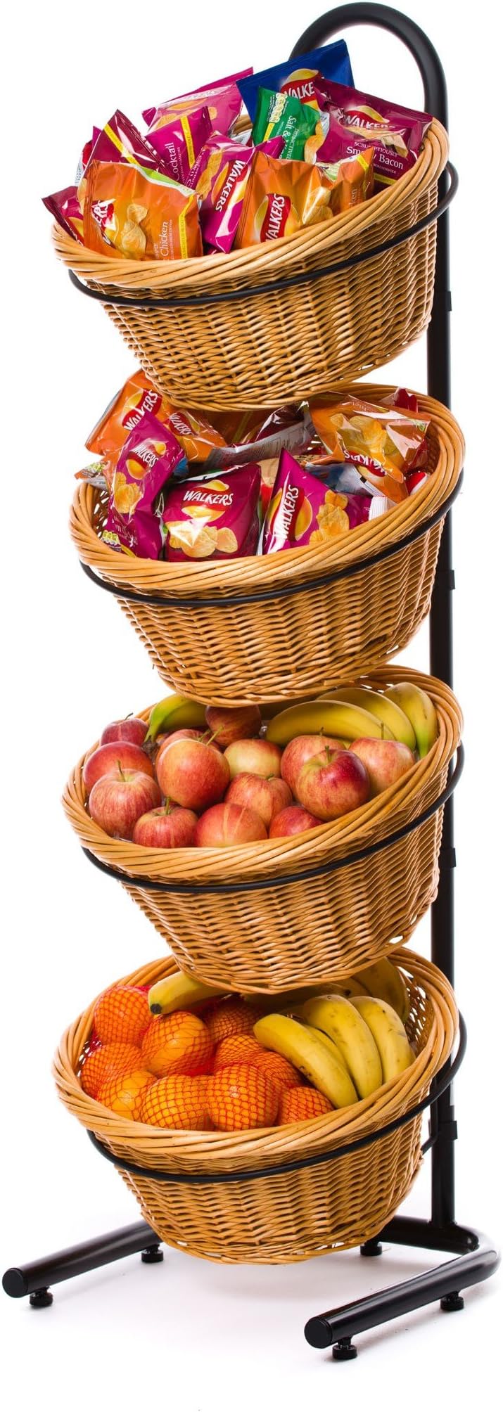 DWD-W4F-4 Tier Wicker Basket Display Stand