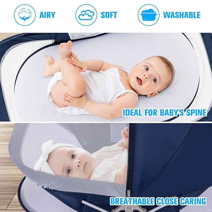 Amazon.com: FSATBTNE Portable Travel Bassinet for 0-5M Baby