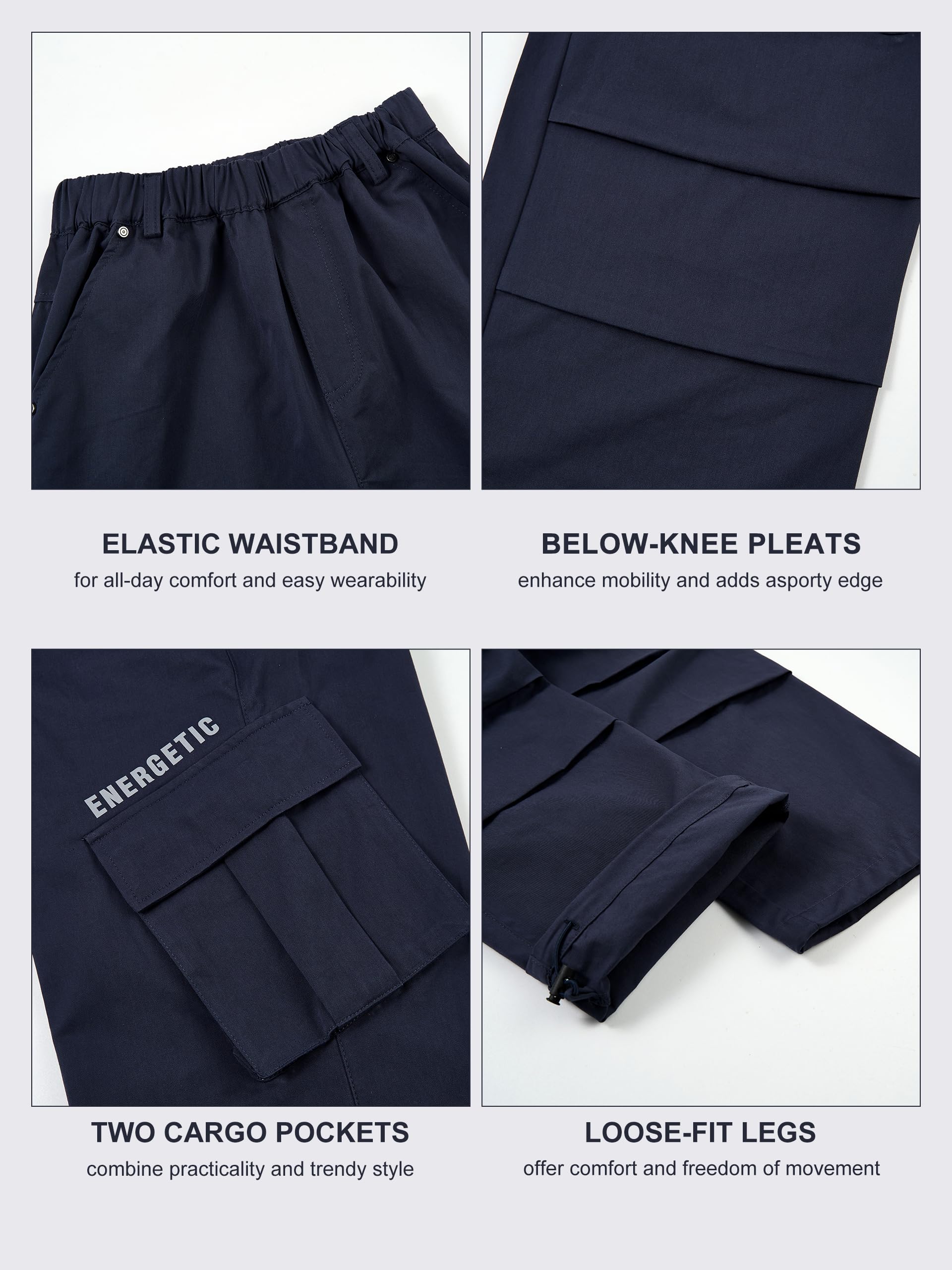Rolanko Pantaloni Cargo per Ragazzi, Vita Elastica Pantaloni da Jogging Chino a Gamba Dritta in Cotone con Multitasche per Bambini 7-15 Anni