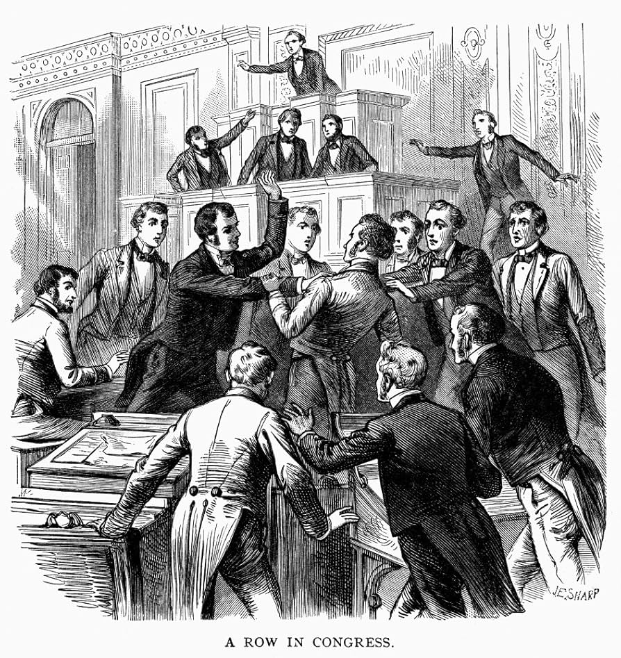 Amazon.com: Fight In Congress 1851 NA Row In Congress Congressmen Albert G Brown And John A Wilcox Of Mississippi Come To Blows Over Differing Views On The Extent Of Sympathy For Secession