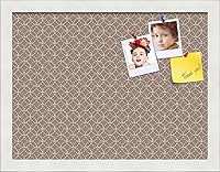 Vista 18 de PinPix Tablero de anuncios de corcho de 12 x 12 pulgadas. Este tablero decorativo enmarcado viene con diseño de círculos B W y un marco blanco