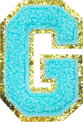 Miniatura 37 de Jongdari Letras termo-adhesivas de felpilla para ropa, parches de letras del alfabeto con brillantina para coser, con adhesivo planchado, 4