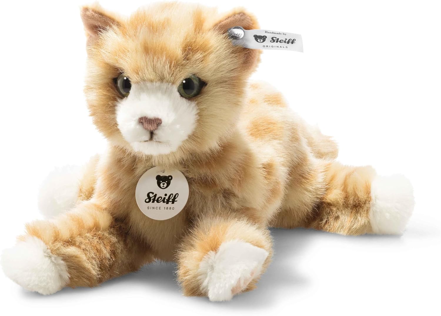 Steiff Mimmi Cat 9"", Premium Stuffed Animal, Red Tabby
