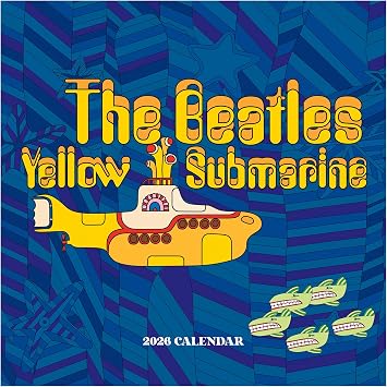 TF Publishing 2026 The Beatles Yellow Submarine Wall Calendar - Large Grids for Appointments and Scheduling - Monthly Wall Calendar 2026 with Matte Paper for Home and Office Organization - 12x12in