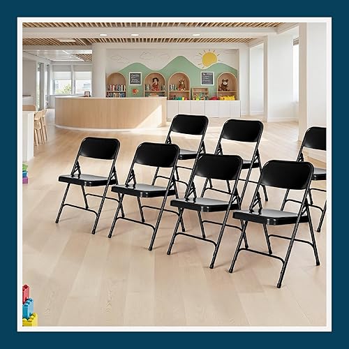 Miniatura 50 de OEF Furnishings Silla plegable de acero con doble bisagra, color beige Beige,Negro -,Azul,Marrón,Gris,Rojo -