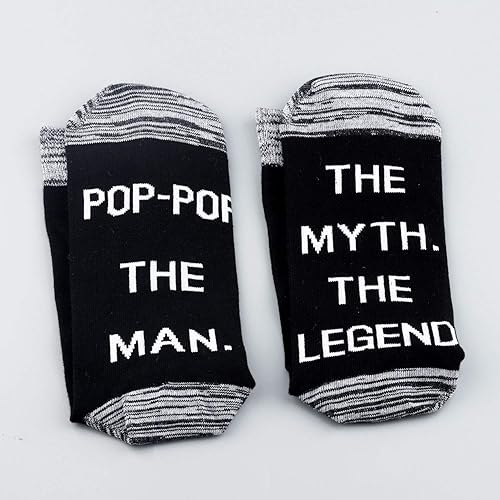 Miniatura 6 de LEVLO Pop Gift Pop-Pop the Man The Myth The Legend Calcetines para el Día del Padre para papá, abuelo, hombres, regalo de cumpleaños