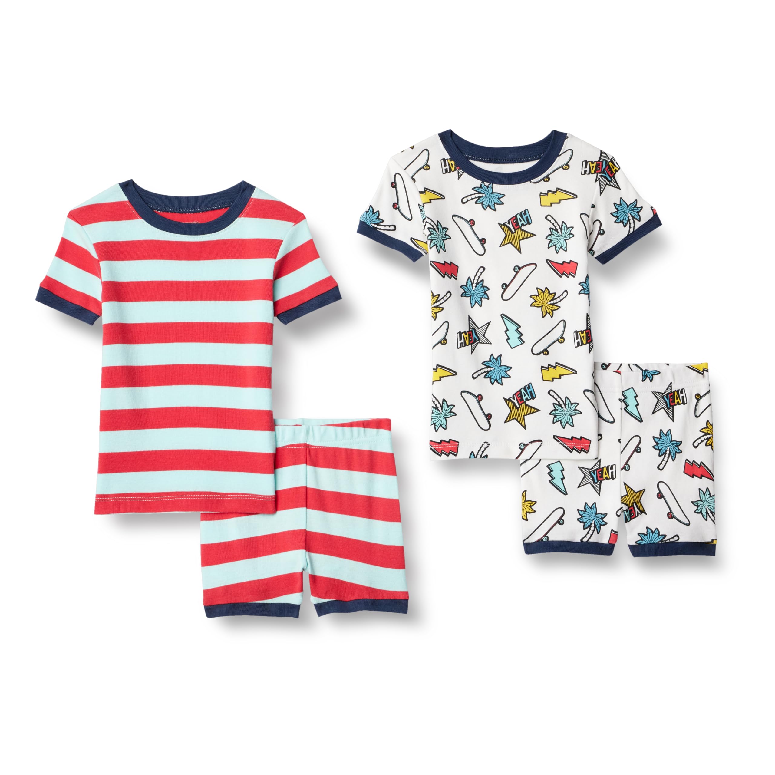 Amazon Essentials Babies, Toddlers and Boys' Snug-Fit Cotton Pajama Set, Multipacks