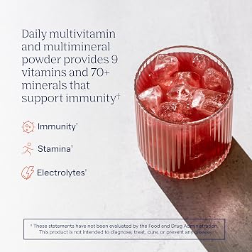 Trace Minerals | Power Pak Electrolyte Powder Packets | 1200 mg Vitamin C, Zinc, Magnesium | Boost Immunity, Hydration and Natural Energy | Acai Berry | 30 Packets