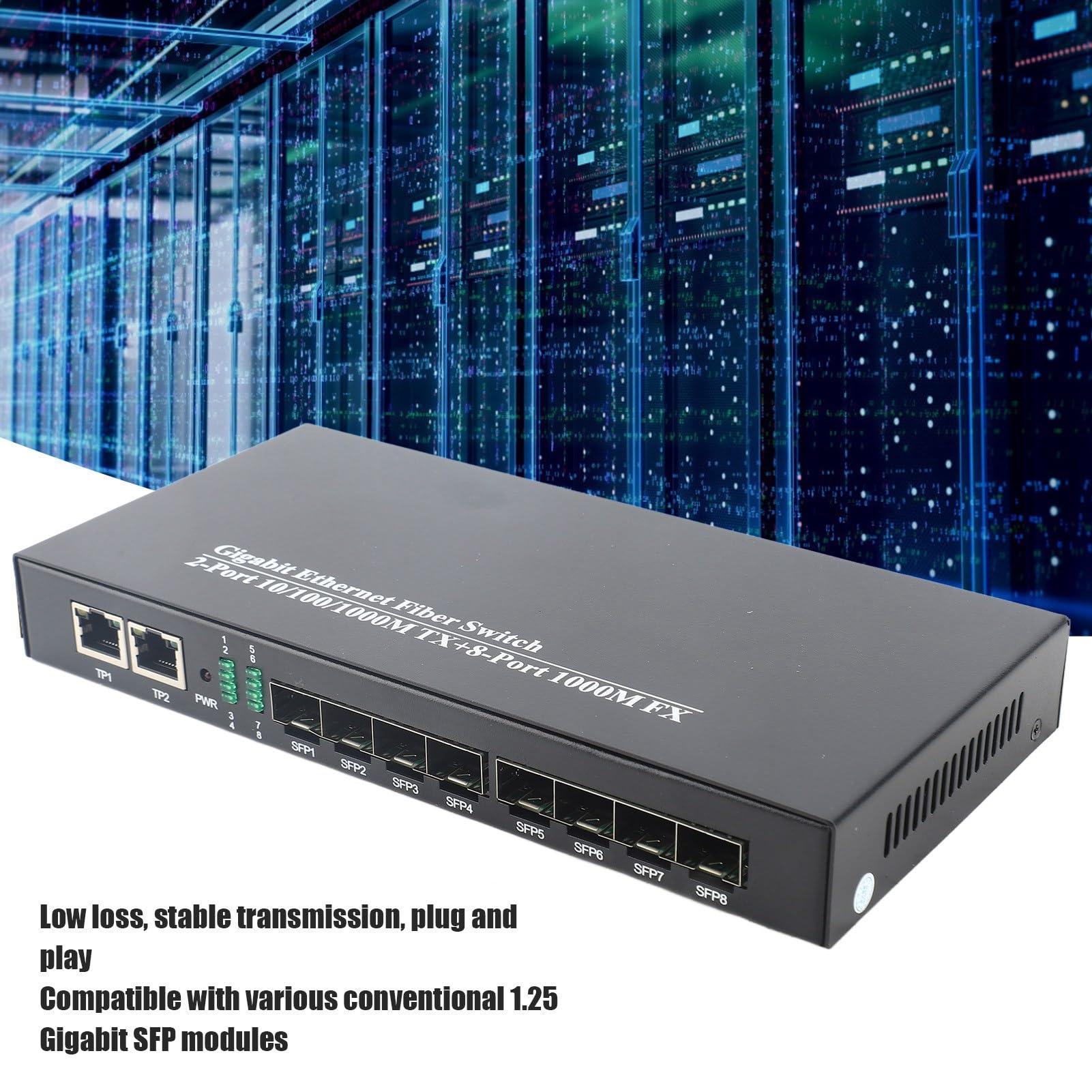 Yctze Modulo Ricetrasmettitore in Fibra Gigabit Ethernet .25G con velocità 10/100/1000Mbps per stabilità e Connessioni